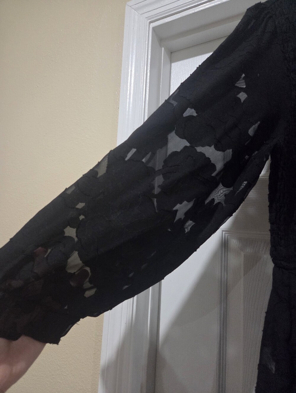 Black Tiered Midi Dress - Picture 3 of 4